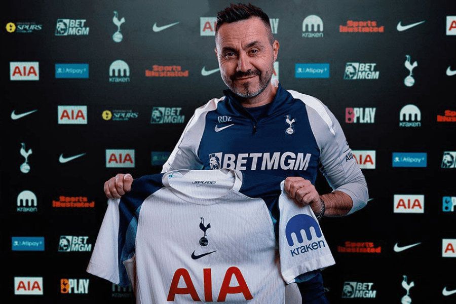 Roberto De Zerbi entraîneur Tottenham Hotspur conférence presse nomination mars 2026