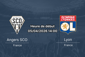 Pronostic Angers SCO vs Olympique Lyonnais Ligue 1 journée 28 5 avril 2026 Stade Raymond-Kopa analyse cotes 1xBet RDC Congo
