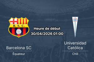 Pronostic Barcelona SC vs Universidad Católica – Copa Libertadores 2026, groupe D, 30 avril