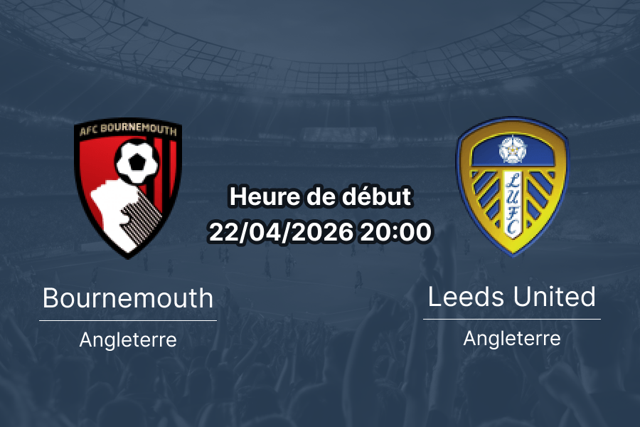 Pronostic Bournemouth vs Leeds United Premier League journée 34 22 avril 2026 – analyse tactique et cotes | 1xbetapkrdc.com