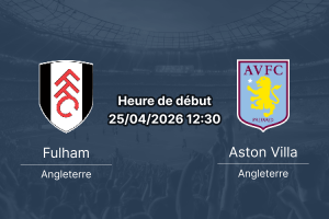 Pronostic Fulham vs Aston Villa Premier League journée 34 – analyse et cotes du 25 avril 2026 à Craven Cottage