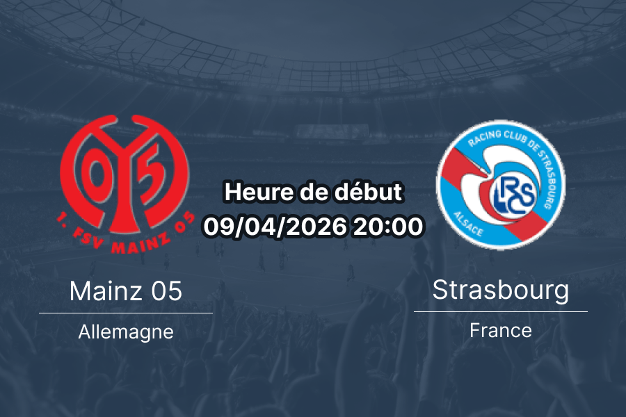 Pronostic Mainz 05 vs RC Strasbourg – Quart de finale aller UEFA Europa Conference League 9 avril 2026, Coface Arena, Mayence