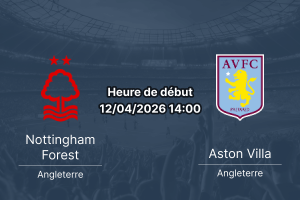 Pronostic Nottingham Forest vs Aston Villa Premier League 12 avril 2026 – analyse et cotes