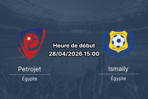 Pronostic Petrojet FC vs Ismaily SC – Egyptian Premier League 28 avril 2026 – Petrosport Stadium Le Caire Egypte – Analyse, cotes et paris sur 1xbetapkrdc.com