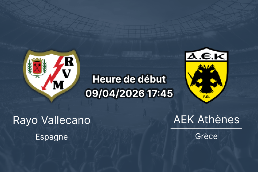 Pronostic Rayo Vallecano vs AEK Athènes – Quart de finale UEFA Europa Conference League 9 avril 2026, Estadio de Vallecas