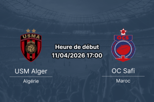 Pronostic USM Alger vs OC Safi - Demi-finale aller TotalEnergies CAF Coupe de la Confédération 2025-2026 - 11 avril 2026 17h00 - Stade du 5-Juillet Alger - Analyse et cotes par Emeka Ngoyi sur 1xBet APK RDC