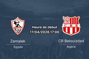 Pronostic Zamalek SC vs CR Belouizdad – Demi-finale retour CAF Confederation Cup 2026 – 17 avril au Cairo International Stadium