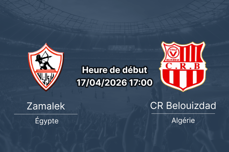 Pronostic Zamalek SC vs CR Belouizdad – Demi-finale retour CAF Confederation Cup 2026 – 17 avril au Cairo International Stadium