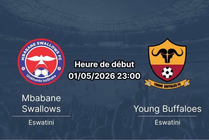 Pronostic Mbabane Swallows – Young Buffaloes : match Tour 26 MTN Premier League Eswatini, stade Mavuso, 1er mai 2026