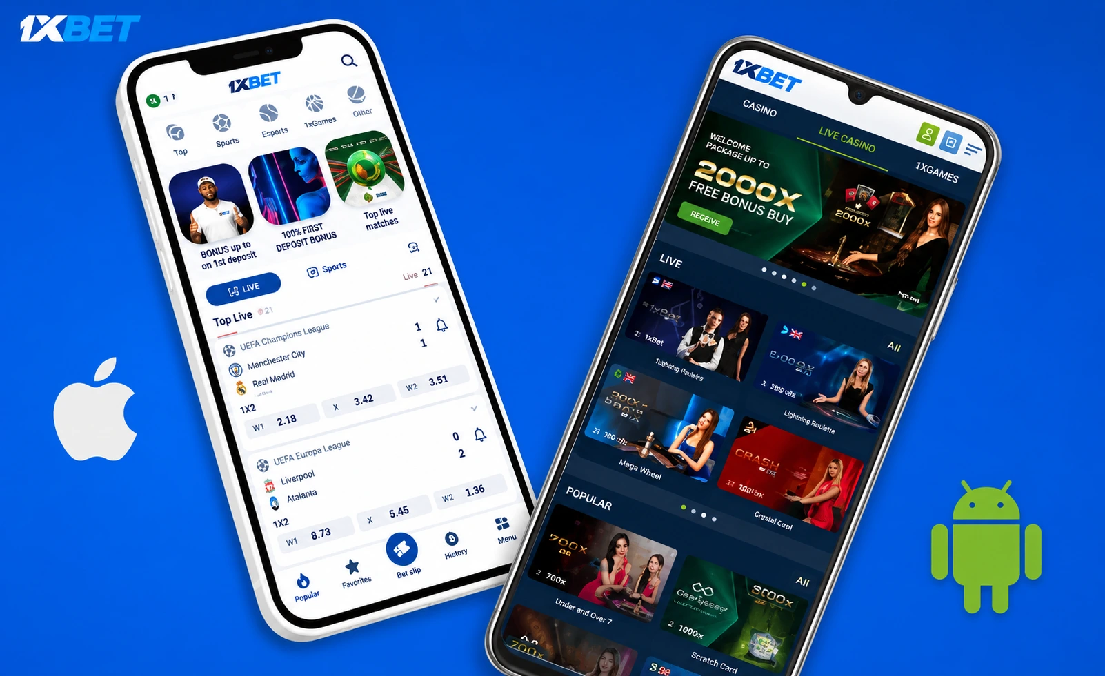 Application 1xBet RDC sur iPhone et Android
