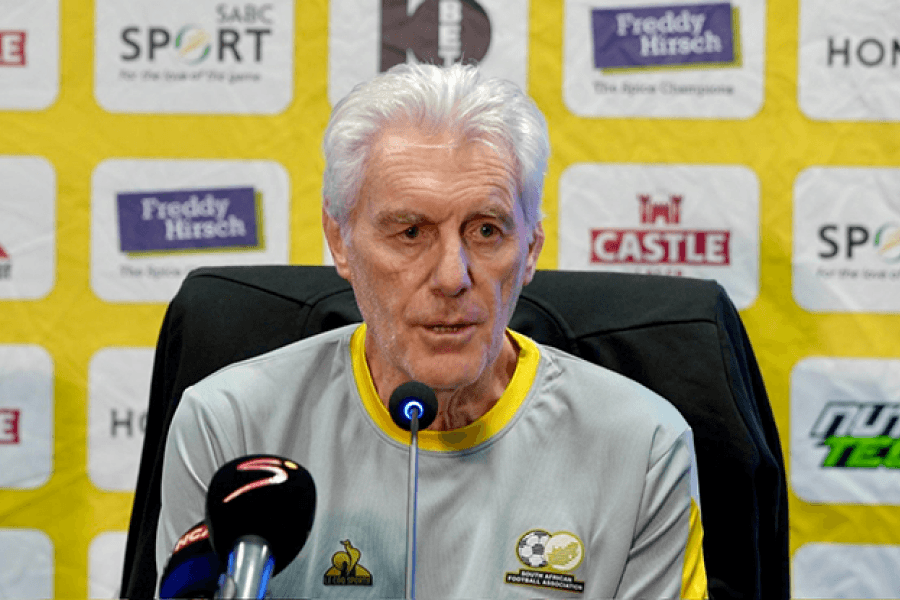 Hugo Broos entraîneur Bafana Bafana annonce Cross Makhanya Coupe du Monde 2026 résidence Sefako Makgatho Pretoria 27 mai 2026