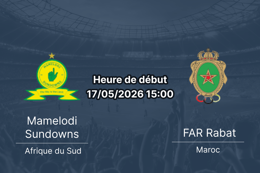 Pronostic Mamelodi Sundowns AS FAR Rabat – Loftus Versfeld Stadium, finale TotalEnergies CAF Champions League 17 mai 2026