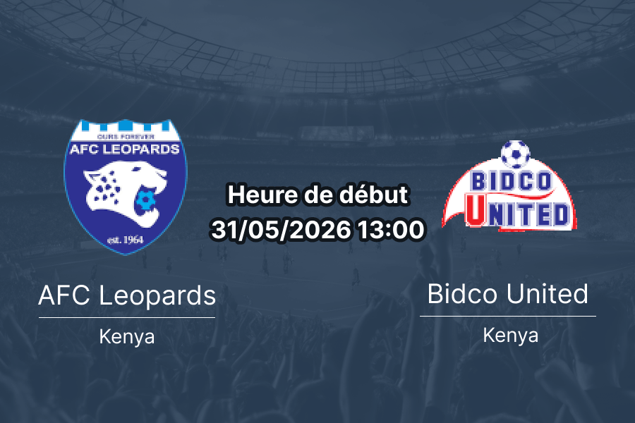 Pronostic AFC Leopards Bidco United — Ulinzi Sports Complex Nairobi, FKF Premier League 31 mai 2026