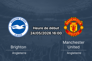 Pronostic Brighton Manchester United – American Express Stadium, Premier League journée 38, 24 mai 2026
