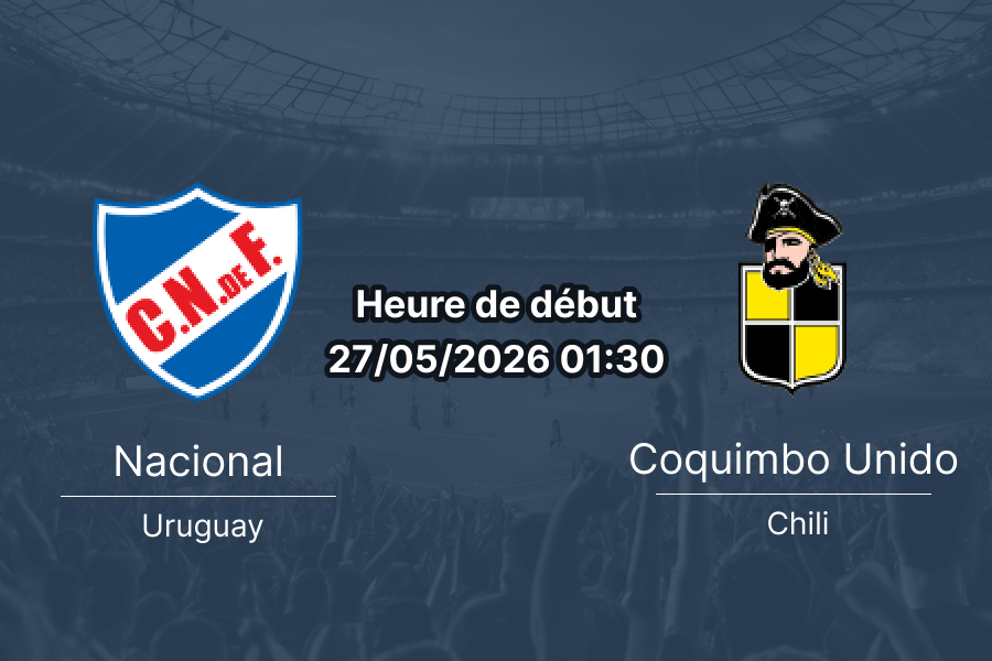 Pronostic Nacional Coquimbo Unido – Estadio Gran Parque Central, Copa Libertadores Groupe B, 27 mai 2026