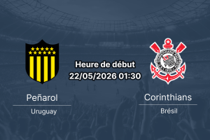 Pronostic Peñarol Corinthians – Estadio Campeón del Siglo, Copa Libertadores Groupe E, 22 mai 2026