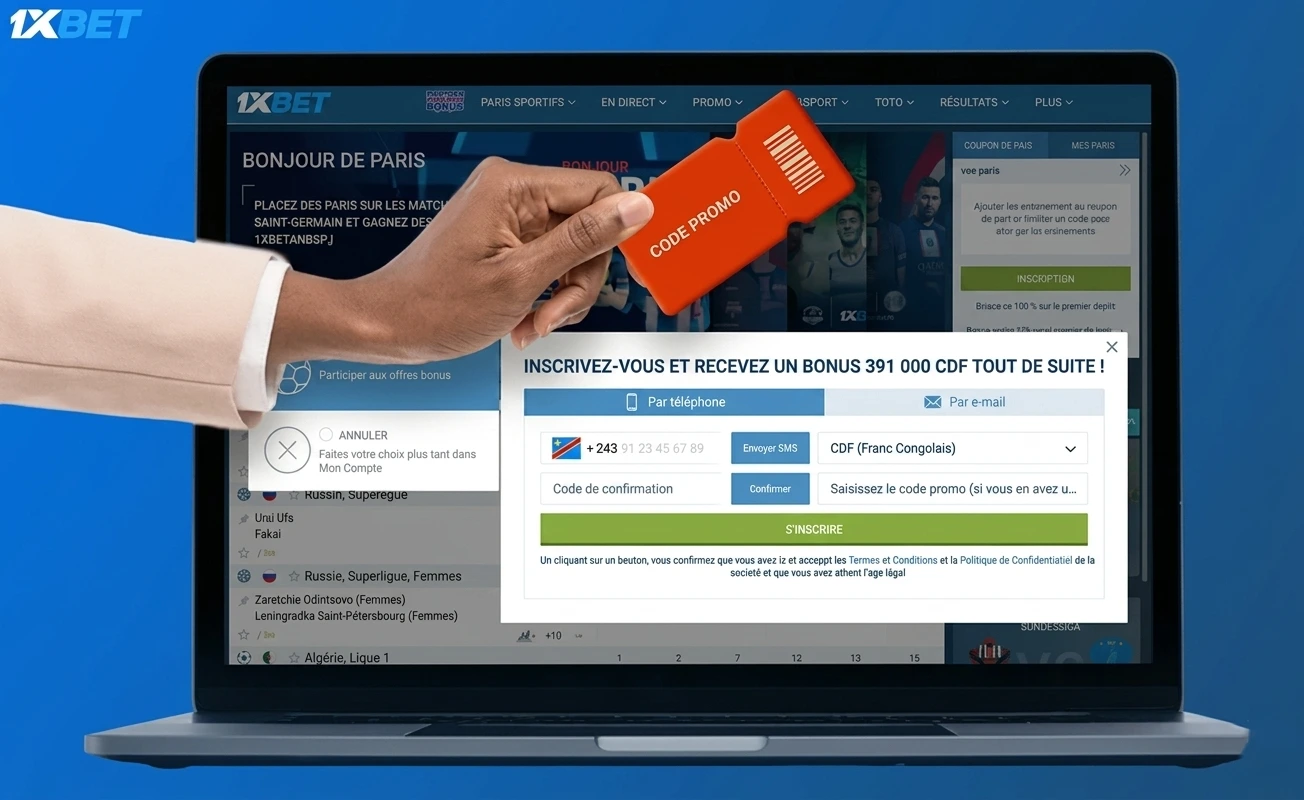 Code promo 1xBet RDC ATS1XBET – bonus 230% premier dépô