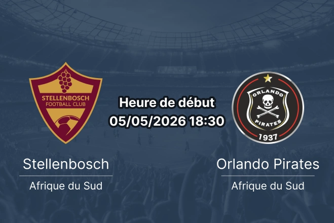 Pronostic Stellenbosch Orlando Pirates – Athlone Stadium Cape Town, Betway Premiership 5 mai 2026