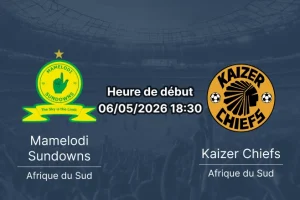 Pronostic Mamelodi Sundowns Kaizer Chiefs – Loftus Versfeld Stadium, Betway Premiership 6 mai 2026