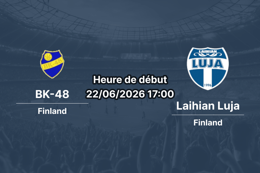 Pronostic BK-48 Laihian Luja – NYA Ehnvallen Vaasa, Nelonen Division 4 Finlande, 22 juin 2026