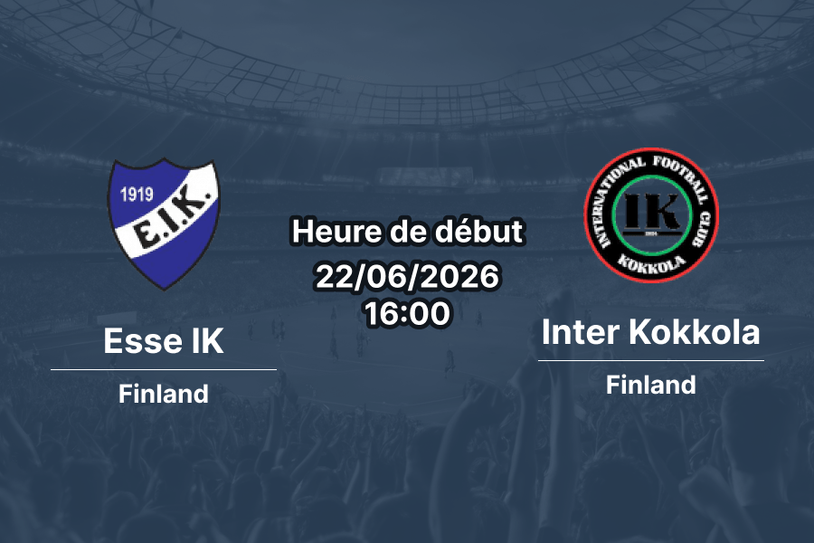Pronostic Esse IK Inter Kokkola – Ytteresse sportplan, Nelonen Division 4 Finlande, 22 juin 2026