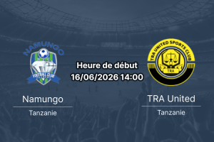 Pronostic Namungo TRA United – Majaliwa Stadium Lindi, Ligi Kuu Bara NBC Tanzania 16 juin 2026