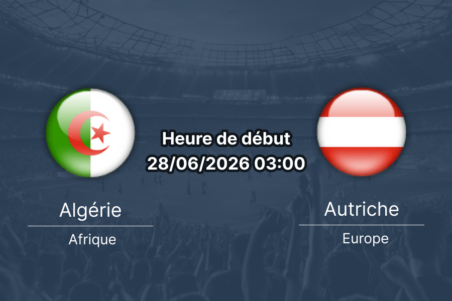 Pronostic Algérie Autriche – Arrowhead Stadium Kansas City, Coupe du Monde 2026 Groupe J, 28 juin 2026