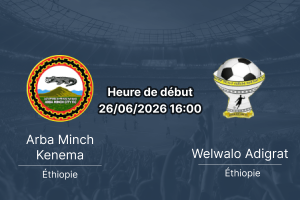 Pronostic Arba Minch Welwalo Adigrat – Adama Science Stadium, CBE Ethiopian Premier League, 26 juin 2026