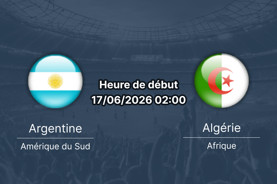 Pronostic Argentine Algérie – Arrowhead Stadium Kansas City, Coupe du Monde 2026 Groupe J, 17 juin 2026