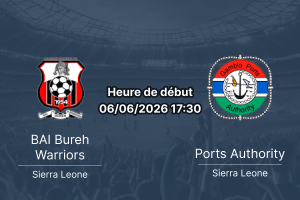 Pronostic BAI Bureh Warriors Ports Authority – Port Loko Football Field, Sierra Leone Premier League journée 30, 6 juin 2026