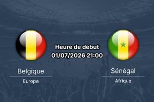 Pronostic Belgique Sénégal – Lumen Field Seattle, 16es de finale Coupe du Monde 2026, 1er juillet 2026