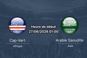 Pronostic Cap-Vert Arabie Saoudite – NRG Stadium Houston, Groupe H Coupe du Monde 2026, 27 juin 2026