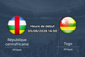 Pronostic Centrafrique Togo — match amical FIFA du 5 juin 2026 à Rabat, Maroc, fenêtre internationale de juin