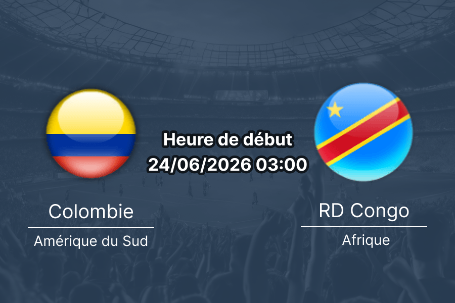 Pronostic Colombie RD Congo – Estadio Akron Guadalajara, Groupe K Coupe du Monde FIFA 24 juin 2026