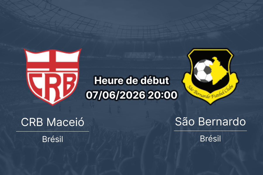 Pronostic CRB Maceió São Bernardo – Estádio Rei Pelé, Maceió, Campeonato Brasileiro Série B Journée 12, 7 juin 2026