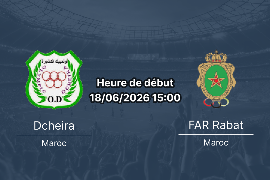 Pronostic Olympique Dcheira FAR Rabat – Stade Adrar d'Agadir, Botola Pro Inwi Journée 25, 18 juin 2026