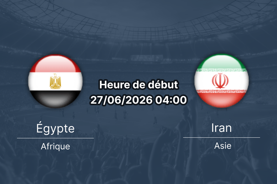 Pronostic Égypte Iran – Mohamed Salah mène les Pharaons au Lumen Field de Seattle, Groupe G Coupe du Monde 2026, 27 juin