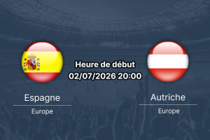 Pronostic Espagne Autriche – SoFi Stadium Inglewood, 1/16 de finale Coupe du Monde 2026, 2 juillet 2026