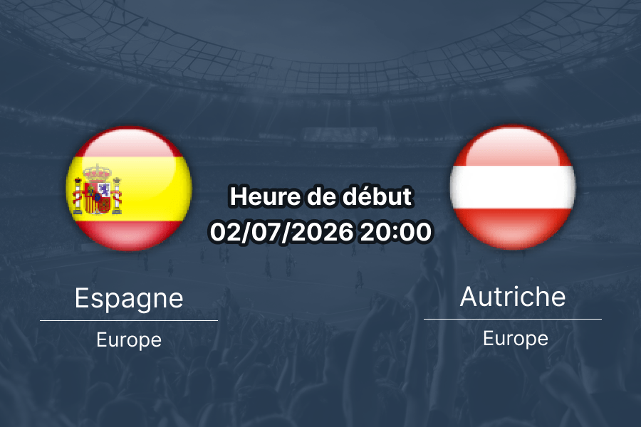 Pronostic Espagne Autriche – SoFi Stadium Inglewood, 1/16 de finale Coupe du Monde 2026, 2 juillet 2026