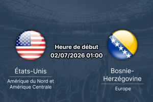 Pronostic États-Unis Bosnie-Herzégovine – Levi's Stadium Santa Clara, Coupe du Monde 2026, 1/16e de finale 2 juillet