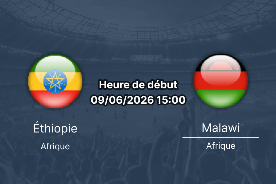 Pronostic Éthiopie Malawi — Dire Dawa Stadium, match amical international 9 juin 2026