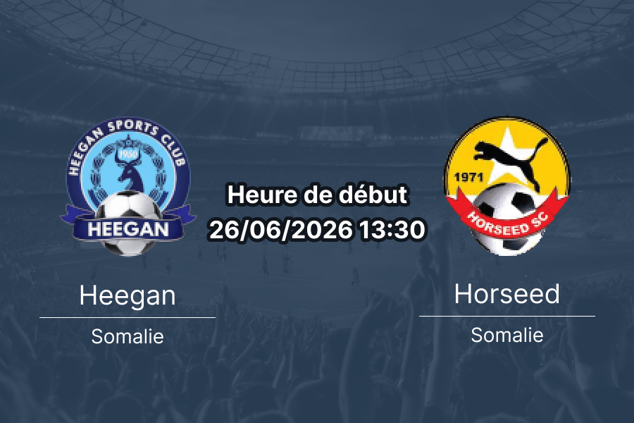 Pronostic Heegan vs Horseed – Mogadishu Stadium, Somalia Premier League (Heerka Koowaad), 26 juin 2026
