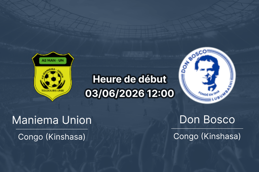 Pronostic Maniema Union Don Bosco – Stade TP Mazembe de Kamalondo, Linafoot play-offs Tour 9, 3 juin 2026