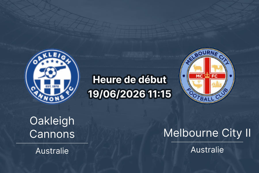 Pronostic Oakleigh Cannons Melbourne City II – Jack Edwards Reserve, NPL Victoria Round 17, 19 juin 2026