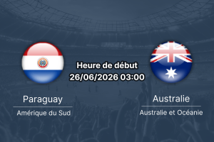 Pronostic Paraguay Australie – Levi's Stadium Santa Clara, Coupe du Monde 2026 Groupe D, 26 juin 2026