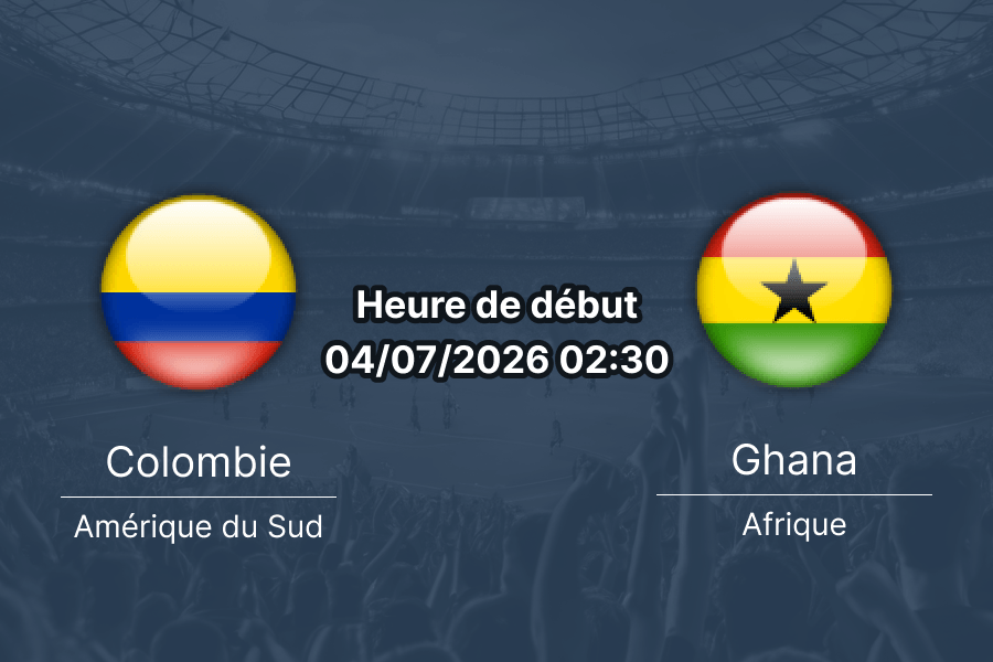 Pronostic Colombie Ghana – Arrowhead Stadium Kansas City, Coupe du Monde 2026, 4 juillet