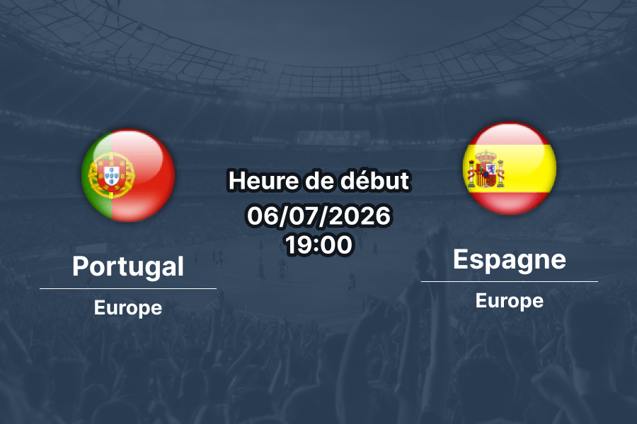 Pronostic Portugal Espagne – AT&T Stadium Arlington Dallas, 8e de finale Coupe du Monde 2026, 6 juillet 2026