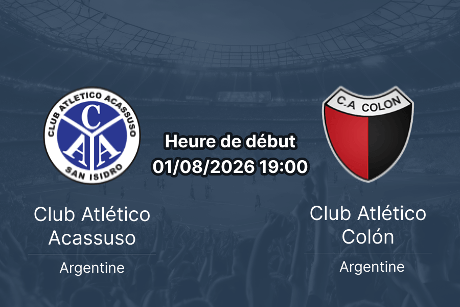 Pronostic Acassuso Club Atletico Colon – Estadio La Quema Boulogne Sur Me, Primera B Nacional Grupo A Round 23, 1er août 2026