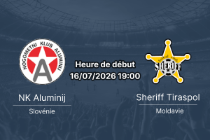 Pronostic Aluminij Sheriff Tiraspol – Ljudski vrt Maribor, retour Ligue Europa 2026, 16 juillet