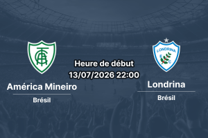 Pronostic América Mineiro Londrina – Arena Independência, Brasileirão Série B 13 juillet 2026